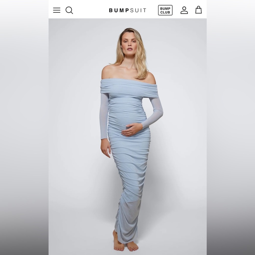 Bumpsuit Off The Shoulder Soft Mesh Dress